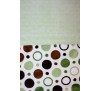 Green and Brown Circles/Sage Green Minky Dot Blanket with LION